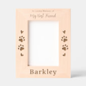 ペット記念愛情のある思い出カスタムの犬の木の写真 レーザー彫刻フレーム (正面)