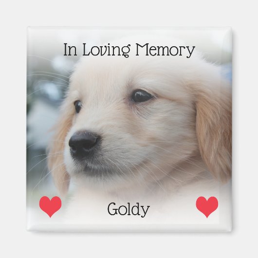 ペット記念撮影ハート マグネット (正面)