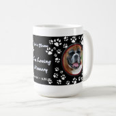 ペット記念撮影ブラックドッグプリント コーヒーマグカップ (正面右)