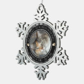 ペット記念撮影1枚 スノーフレークピューターオーナメント (右)