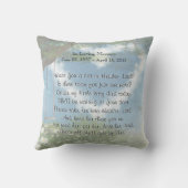 ペット記念枕で猫を天国にパーソナライズ クッション (裏面)