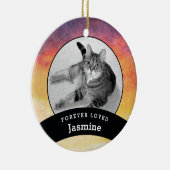 ペット記念水彩パーソナライズされたの追加写真 セラミックオーナメント (右)