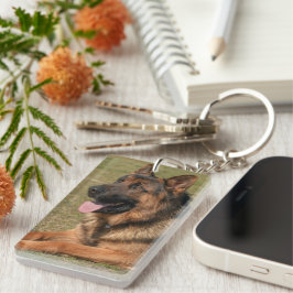 ペット記念犬の写真と引用キープサケ キーホルダー