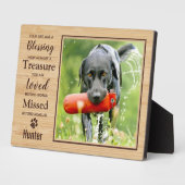 ペット記念犬の写真 フォトプラーク (側面)