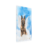 ペット記念犬の名前でベルギーテルブレン メタルプリント (アングル)