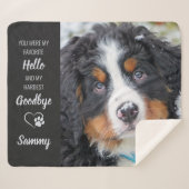 ペット記念犬の思い出モダン写真 シェルパブランケット (正面(横))