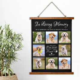 ペット記念犬の損失ギフトパーソナライズされた11写真 吊り下げ型タペストリー