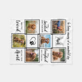 ペット記念犬の追悼6写真コラージュ フリースブランケット (正面(横))