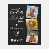 ペット記念犬カスタム記念3 フリースブランケット (正面)