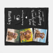 ペット記念犬カスタム記念3 フリースブランケット (正面(横))