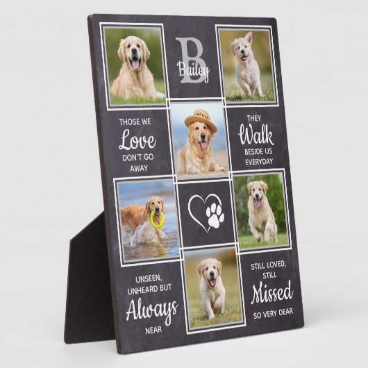 ペット記念犬キープサケ悔やみや弔慰引用文ペットロス フォトプラーク (側面)
