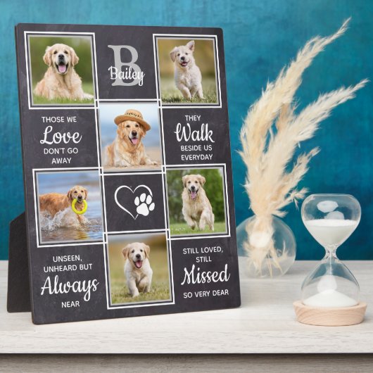 ペット記念犬キープサケ悔やみや弔慰引用文ペットロス フォトプラーク (側面)