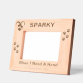 ペット記念犬ポープリントカスタム木の写真 レーザー彫刻フレーム (左)