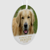 ペット記念猫パーソナライズされたの写真 オーナメント (正面)