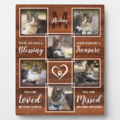 ペット記念猫写真ユニークコラージュ フォトプラーク (正面)