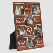 ペット記念猫写真ユニークコラージュ フォトプラーク (側面)