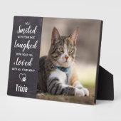 ペット記念猫写真 フォトプラーク (側面)