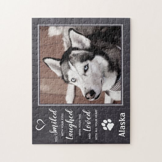 ペット記念碑 – ペットの喪失悔やみや弔慰引用文 – ペットの写真 ジグソーパズル (縦)