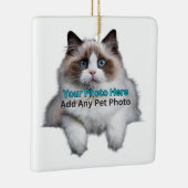 ペット記念碑/写真の追加とパーソナライズ セラミックオーナメント (右)