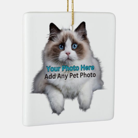 ペット記念碑/写真の追加とパーソナライズ セラミックオーナメント (右)