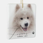 ペット記念碑 |写真カスタム犬のポープリント セラミックオーナメント (右)