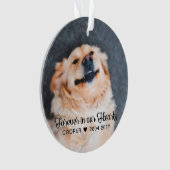 ペット記念碑 |悔やみや弔慰 | 2枚の写真 オーナメント (正面)