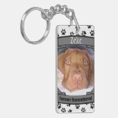 ペット記念碑 – 永遠に記憶 – ペット損失犬 キーホルダー (正面左)