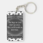 ペット記念碑 – 永遠に記憶 – ペット損失犬 キーホルダー (裏面)