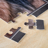 ペット記念碑 – 素朴石板-悔やみや弔慰引用文犬 ジグソーパズル (側面)