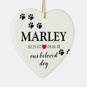 ペット記念碑 |自分の写真を作成 セラミックオーナメント (右)