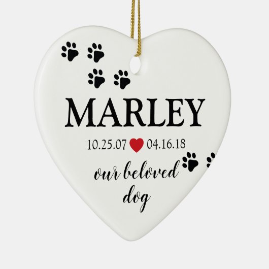 ペット記念碑 |自分の写真を作成 セラミックオーナメント (右)