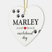 ペット記念碑 |自分の写真を作成 セラミックオーナメント (左)