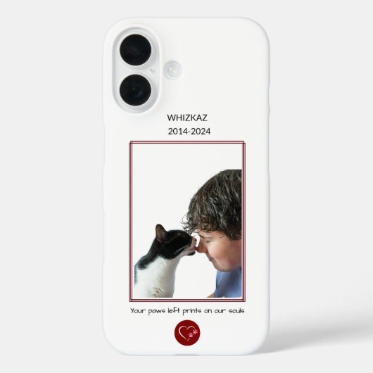 ペット記念碑「離れ私たちの魂の手のプリント」 Case-Mate iPhoneケース (裏面)