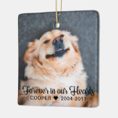 ペット記念碑 | 2枚の写真 |悔やみや弔慰 セラミックオーナメント (左)