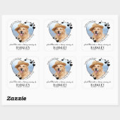 ペット記念種子パケットカスタムハート犬の写真 スクエアシール (シート)