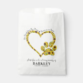 ペット記念種子パケットポープリントハートひまわり フェイバーバッグ (正面)