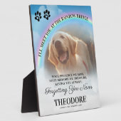 ペット記念虹の橋写真 フォトプラーク (側面)