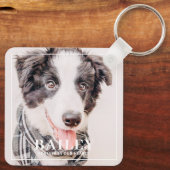 ペット記念記念の永遠に私たちのハート写真 キーホルダー (裏面)