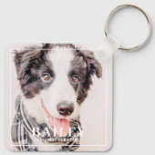 ペット記念記念の永遠に私たちのハート写真 キーホルダー (裏面)