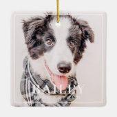 ペット記念記念の永遠に私たちのハート写真 セラミックオーナメント (裏面)