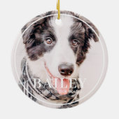 ペット記念記念の永遠に私たちのハート写真 セラミックオーナメント (裏面)