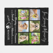 ペット記念記念の記念品ギフト6犬写真コラージュ フリースブランケット (正面(横))