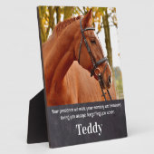 ペット記念記念カスタム馬の写真 フォトプラーク (側面)