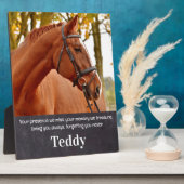 ペット記念記念カスタム馬の写真 フォトプラーク (側面)