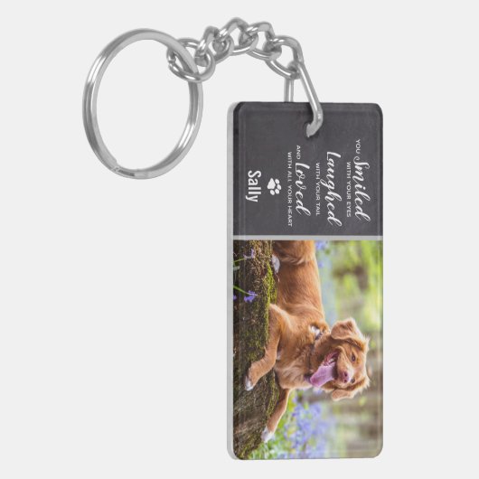 ペット記念記念ギフト悔やみや弔慰 – ペットロス キーホルダー (正面左)