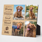 ペット記念記念パーソナライズされた写真コラージュ フォトプラーク (側面)