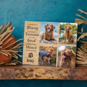 ペット記念記念パーソナライズされた写真コラージュ フォトプラーク (側面)