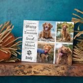 ペット記念記念パーソナライズされた写真コラージュ フォトプラーク (側面)