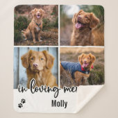 ペット記念記念フォトコラージュ シェルパブランケット (正面)