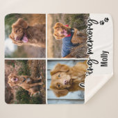 ペット記念記念フォトコラージュ シェルパブランケット (正面(横))